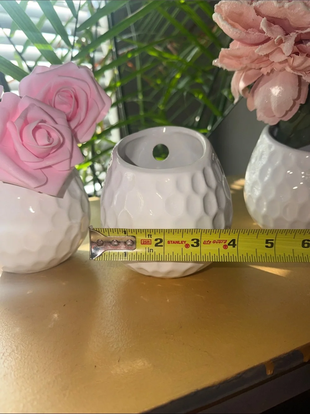 Ceramic White Textured Bud Vases